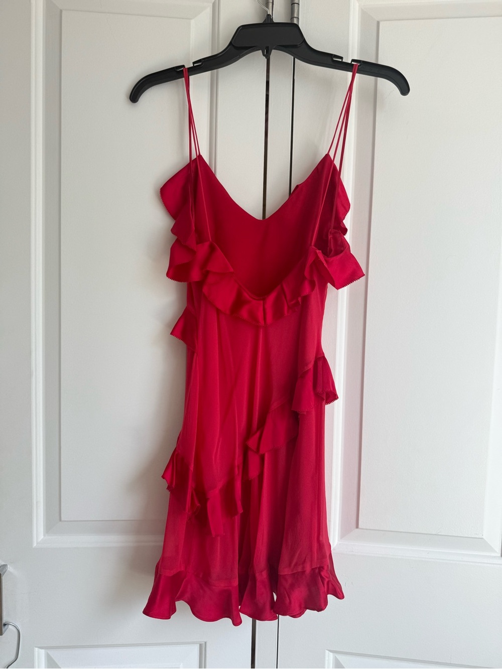 LoveShackFancy Red Ruffle Mini Dress - Picture 5 of 5